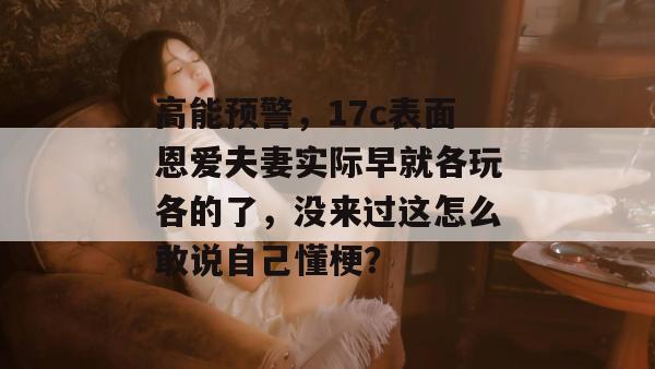 高能预警，17c表面恩爱夫妻实际早就各玩各的了，没来过这怎么敢说自己懂梗？